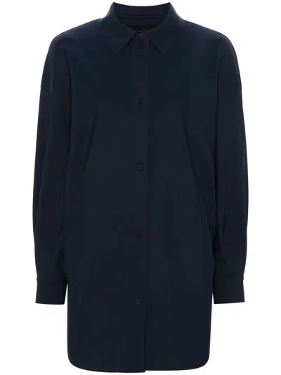 Herno Oversized Jacket In Black Stretch Nylon
