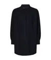 Herno Oversized Jacket In Black Stretch Nylon In Black