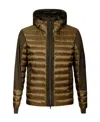 Herno Hooded Full-zip Down Jacket In Brown