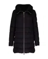 Herno Logo Long-sleeved Down Jacket In Black