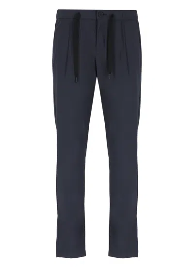 Herno Logo Patch Drawstring Pants In Black