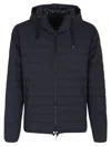 HERNO HERNO LOGO PATCH HOODED DOWN JACKET