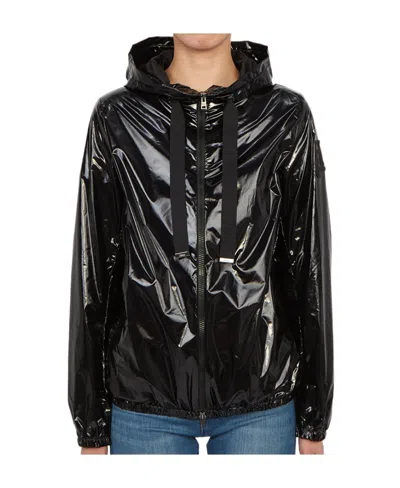 Herno Logo-patch Hooded Jacket In Black