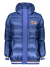Herno Logo-patch Hooded Puffer Jacket In Blue