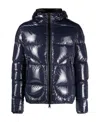 Herno Logo-patch Patent Padded Jacket In Black