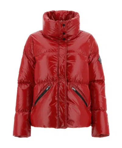 Herno Funnel-neck Puffer Jacket In Red