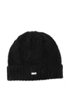 Herno Logo-plaque Beanie Hat In Black