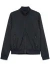 Herno Ecoage Band-collar Bomber Jacket In Blue
