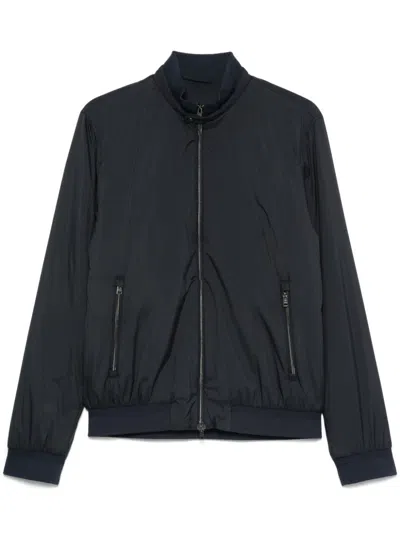HERNO LOGO-PLAQUE BOMBER JACKET