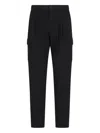 Herno Utility Trousers With Elastic Waistband And Pockets In Black