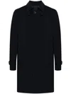 Herno Wool Blend Coat In Blue