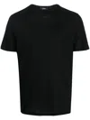 Herno Stretch-cotton Jersey T-shirt With Scuba Details In Black