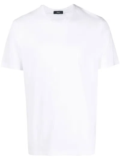 HERNO LOGO-PLAQUE COTTON T-SHIRT