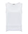 Herno Chic Cotton Jersey ＆ New Techno Taffetà トップ In White