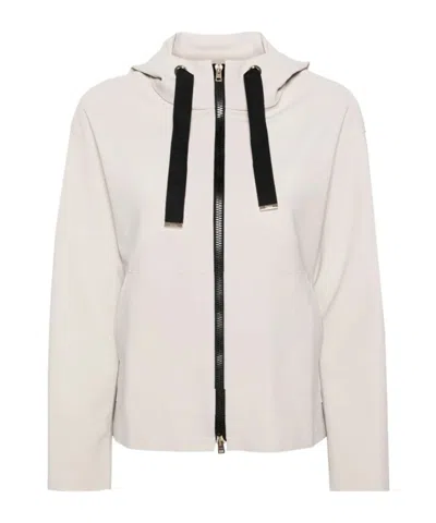 HERNO LOGO-PLAQUE HOODED JACKET