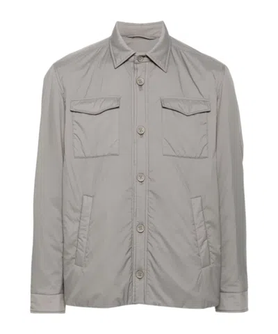 HERNO LOGO-PLAQUE JACKET