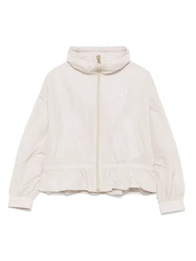 Herno Kids' Logo-plaque Jacket In Neutrals