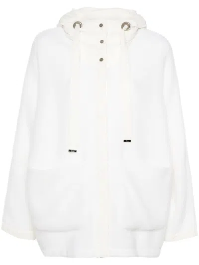 Herno Logo-plaque Jacket In White