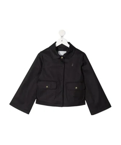 Herno Logo-plaque Long-sleeve Jacket In Black