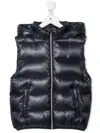 Herno Logo-plaque Padded Gilet In Blue