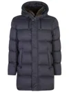 Herno Long Down Jacket In Blau