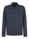 Herno Logo-plaque Jacket In Blue
