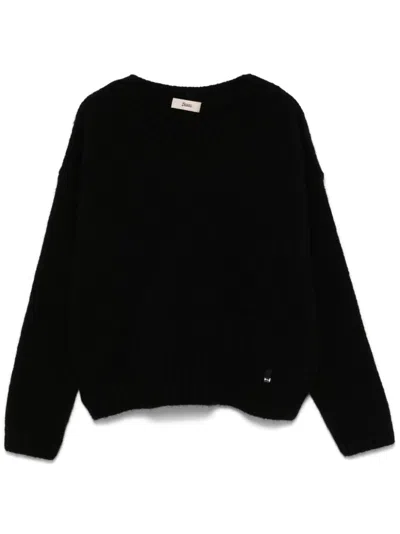 Herno Logo-plaque Sweater In Black