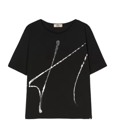 HERNO LOGO-PLAQUE T-SHIRT