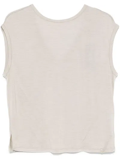 Herno Logo-plaque Top In Neutrals