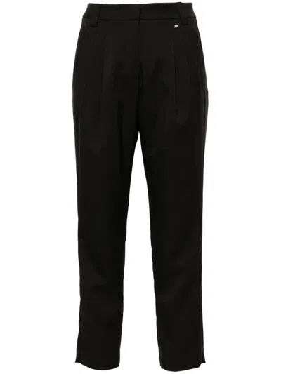 Herno Logo-plaque Trousers In Negro