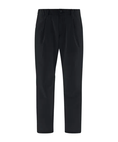 Herno Logo-plaque Trousers In Black