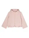 Herno Logo-plaque Zip-up Raincoat In Pink