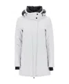 Herno Logo-print Hooded Jacket In Gray