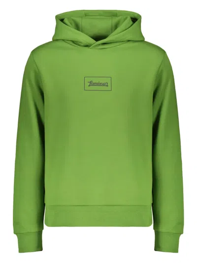 Herno Logo-print Hoodie In Green