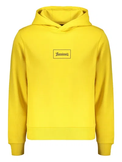 Herno Logo-print Hoodie In Yellow