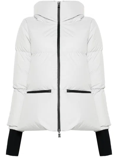 Herno Woman Puffer Light Grey Size 14 Polyester In White