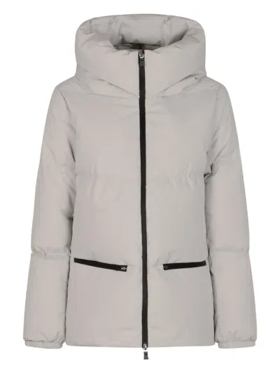 HERNO LOGO-PRINT PADDED JACKET