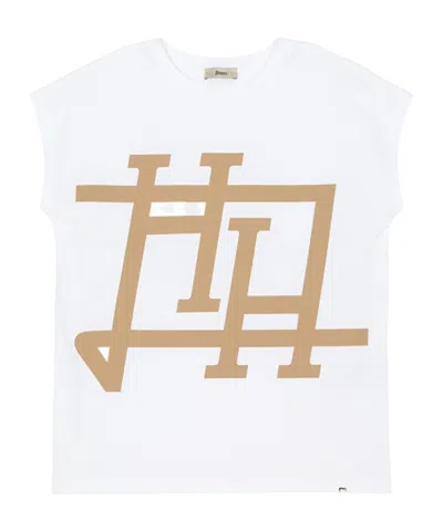 HERNO HERNO LOGO PRINTED CREWNECK T-SHIRT