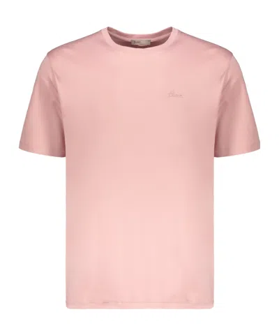 Herno Logo-printed Crewneck T-shirt In Pink