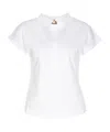 Herno Ever Cotton Interlock／new Popeline／monogram ポロシャツ In White