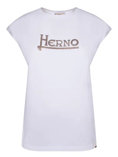 Herno Logo White/gold T-shirt