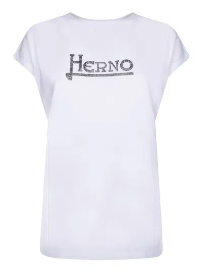 Herno Logo White/silver T-shirt