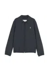 Herno Logo Zip Jacket In Gray