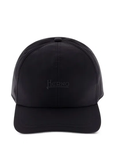 Herno Logo刺绣棒球帽 In Black