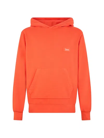 Herno Logo-patch Hoodie In Pink