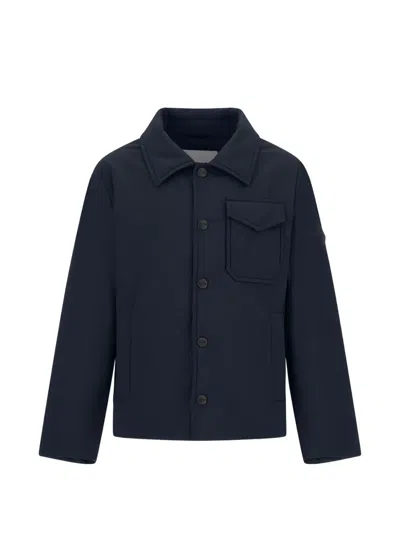 Herno Kids' Logo-patch Shirt In Blue