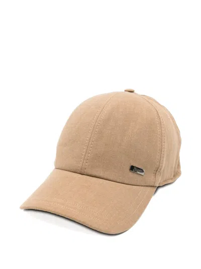 Herno Logo-plaque Baseball Cap In Neutral