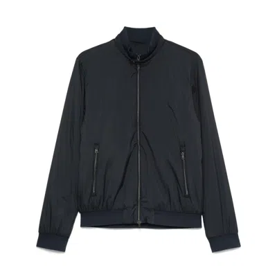 Herno Logo-plaque Bomber Jacket In Black