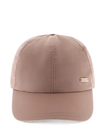 Herno Logo-plaque Cap In Pink