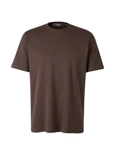 Herno Logo-plaque T-shirt In Brown